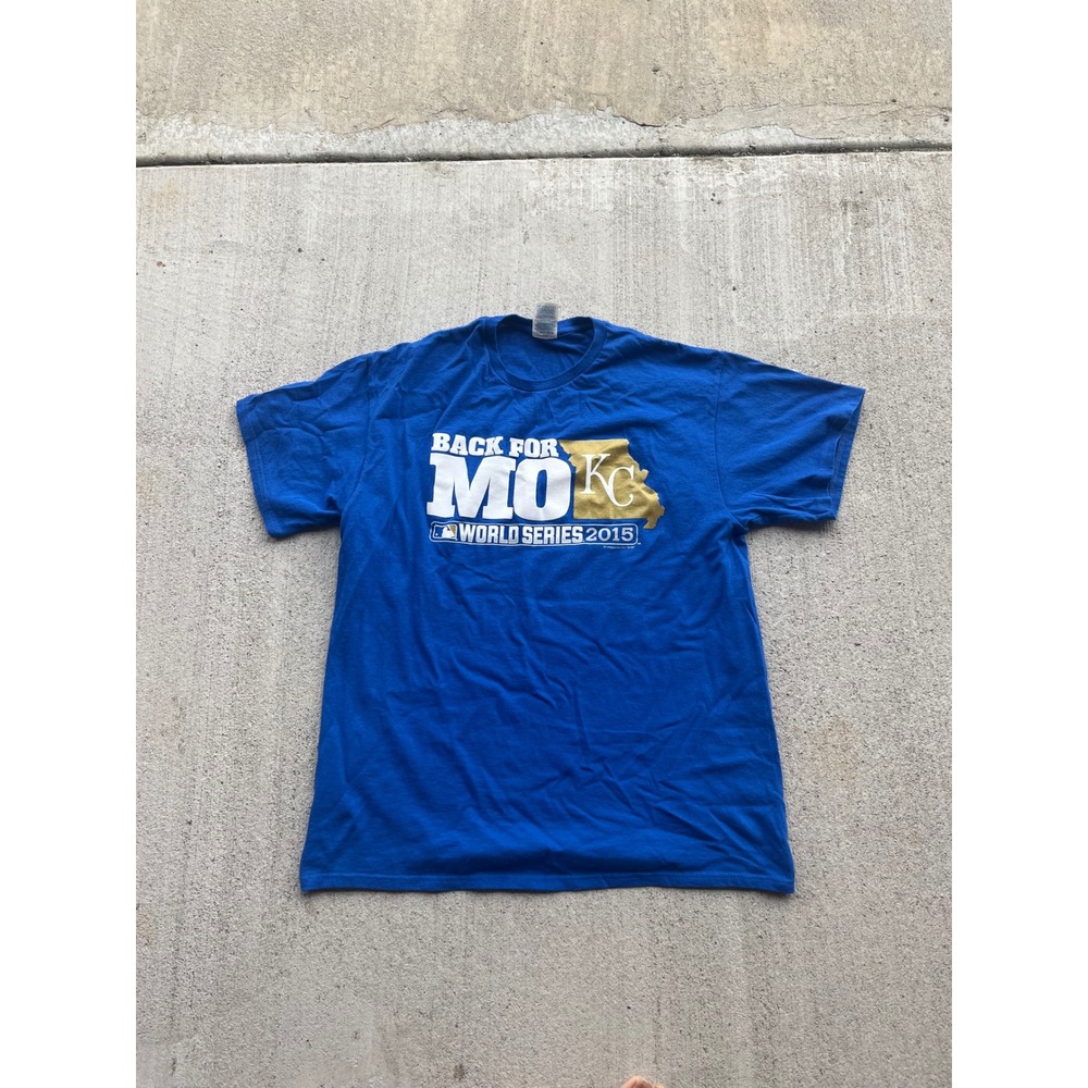 Delta Pro Weight Mens Kansas City Royals 2015 World Series T-Shirt Blue Large